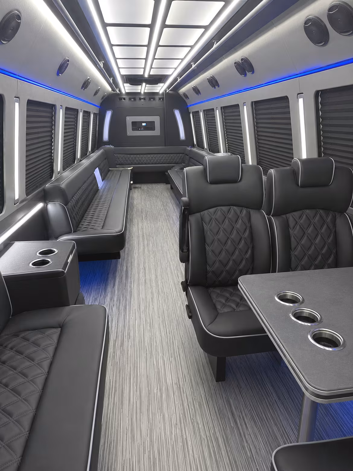 north bergen 25 passenger party bus inside