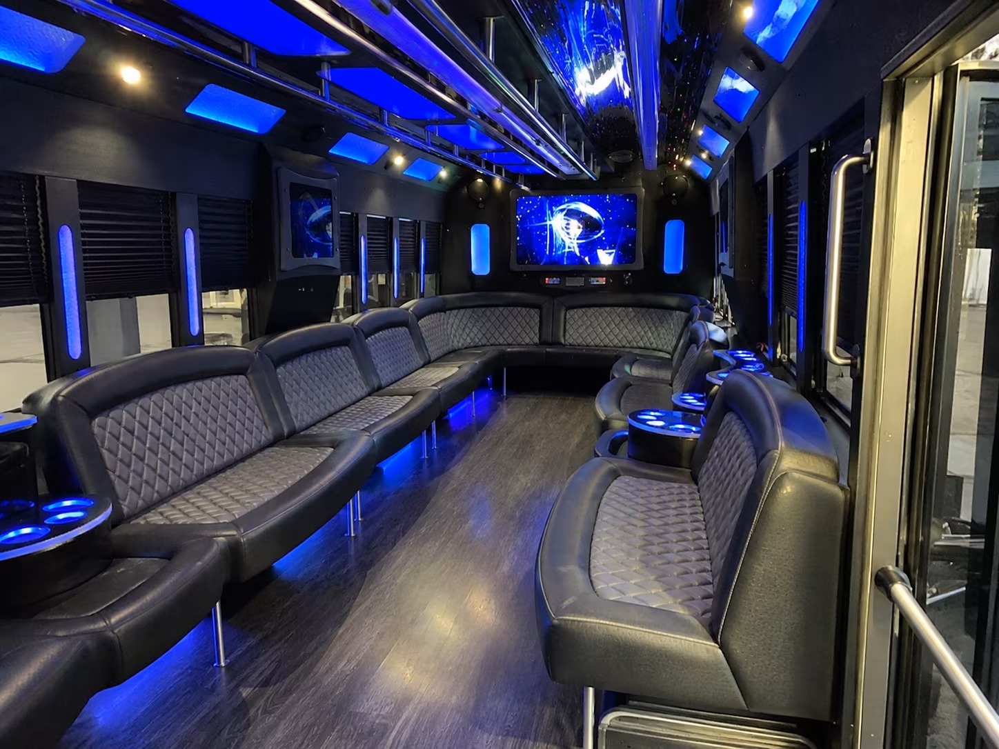 north bergen 28 passenger party bus interior