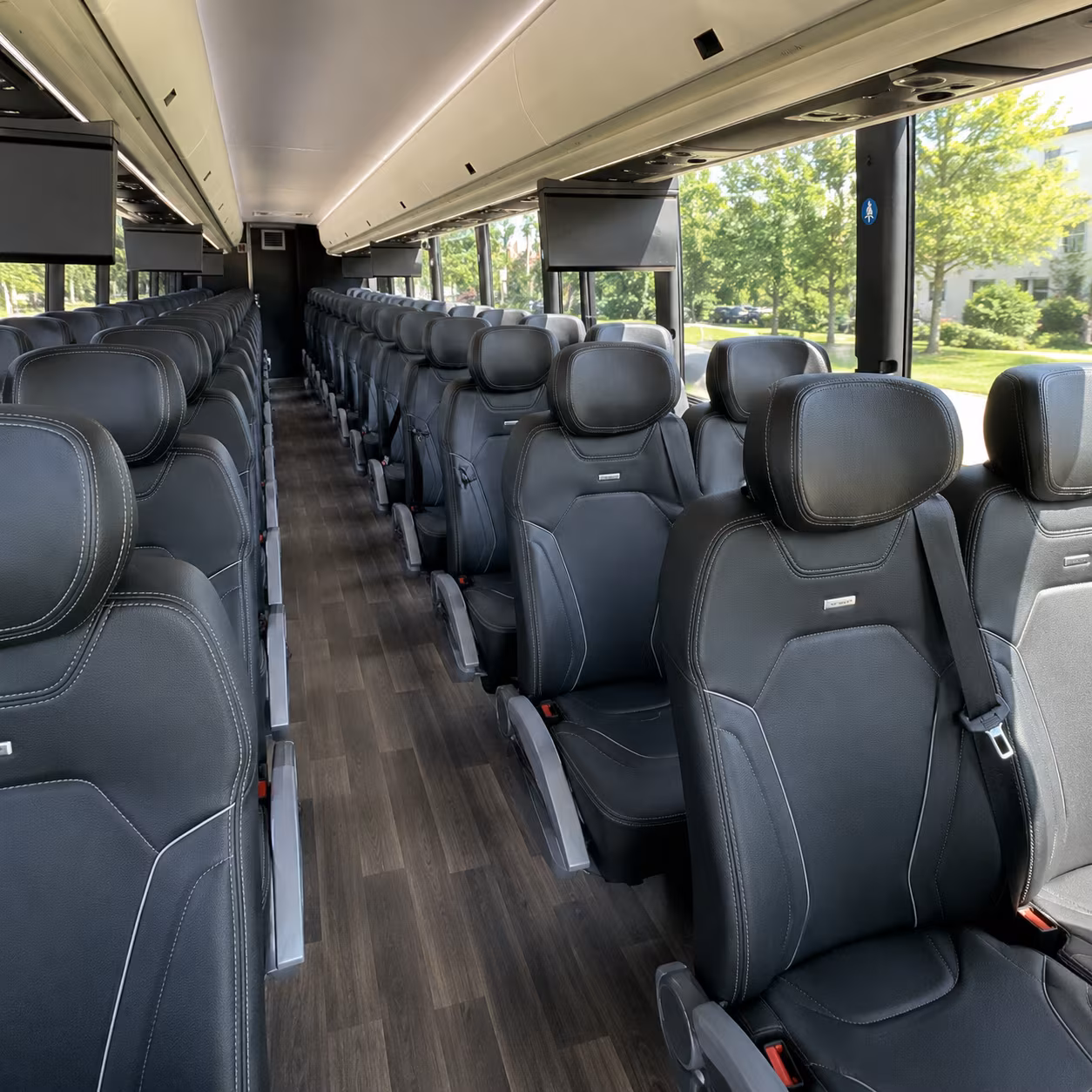 north bergen 56 passenger charter bus inside