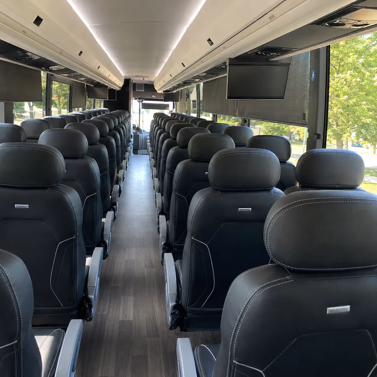 north bergen 56 passenger charter bus interior