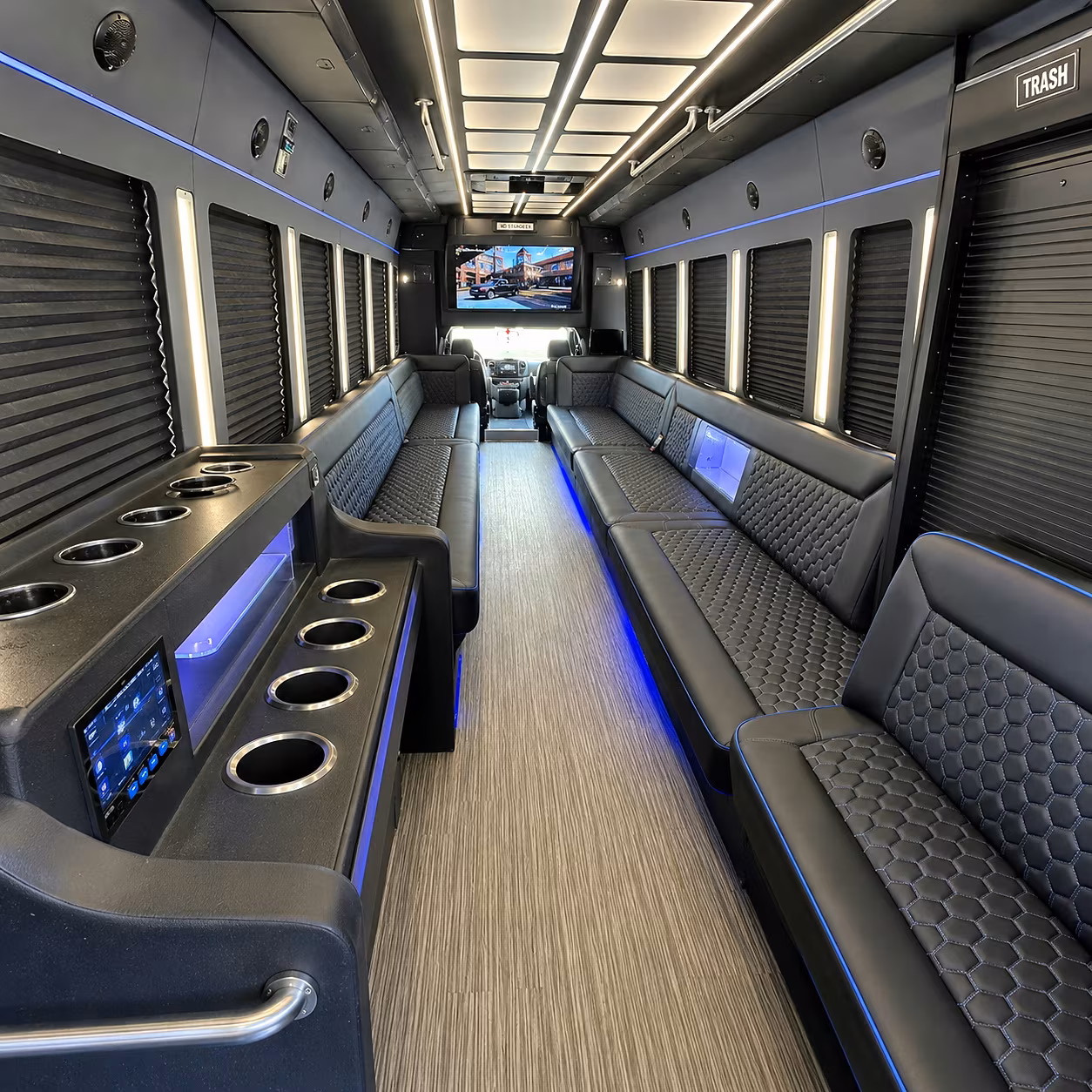 north bergen party bus interior
